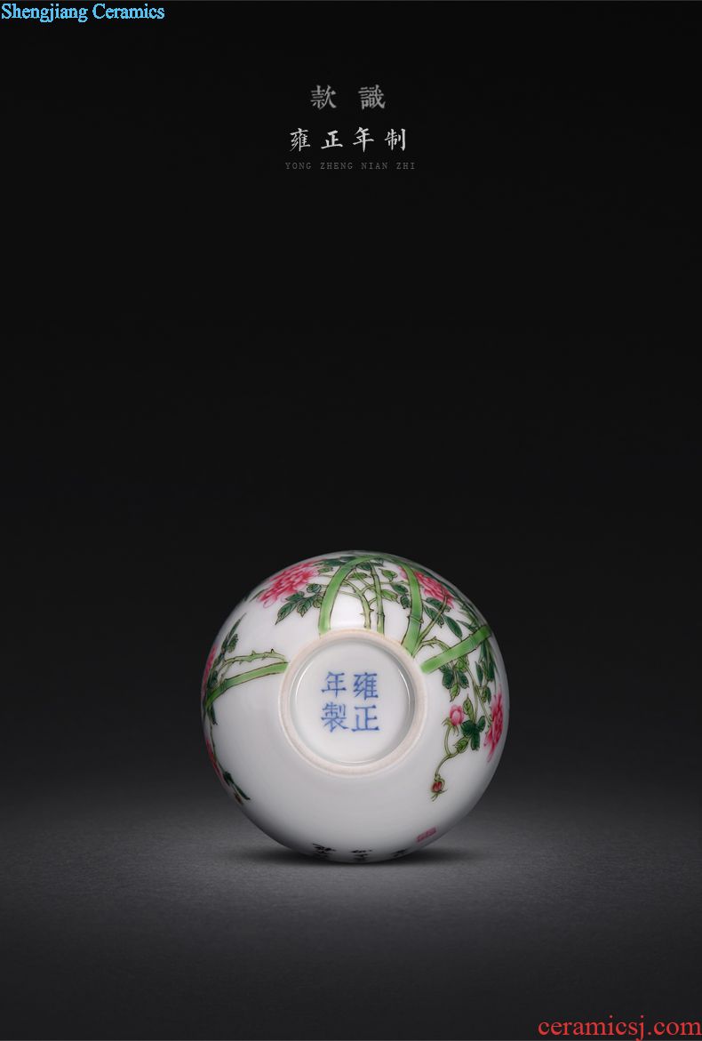 JingJun jingdezhen ceramics cups hand-painted color ink landscape teapot kung fu tea pot with a teapot
