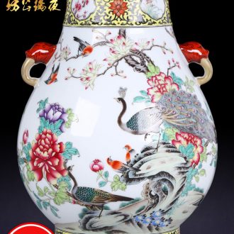 Jingdezhen ceramics furnishing articles fruits hand-painted vases, flower arranging dried flower adornment household table decoration