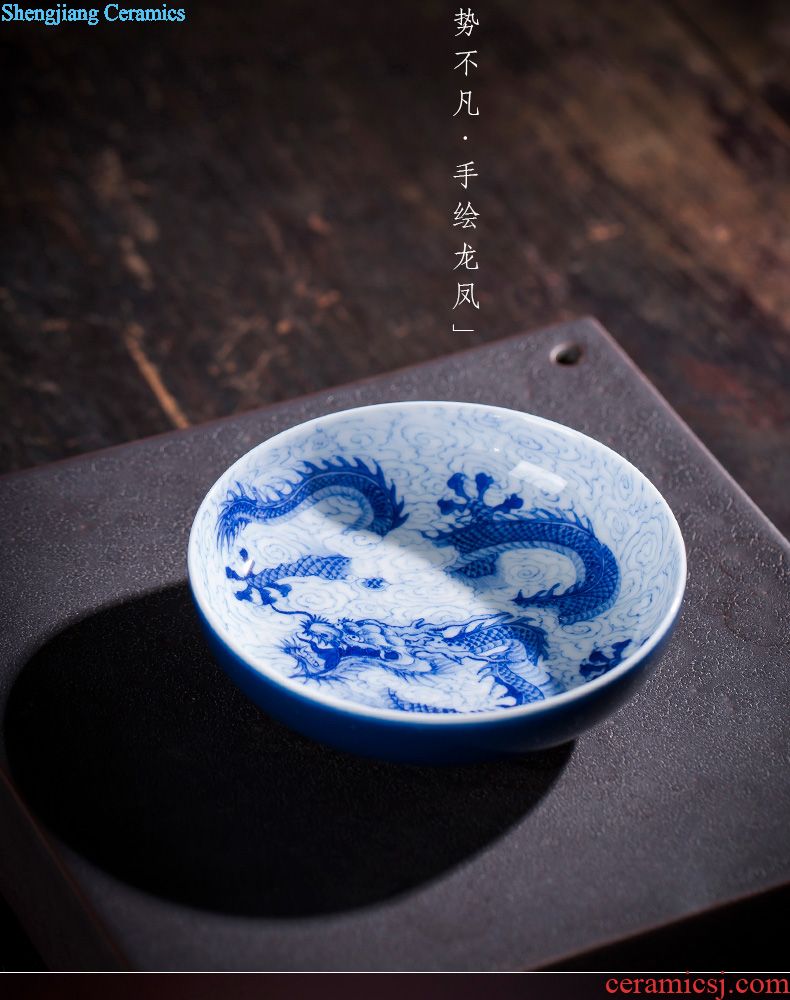 St the ceramic kung fu tea master cup hand-painted jingdezhen blue and white landscape perfectly playable cup tea sample tea cup by hand