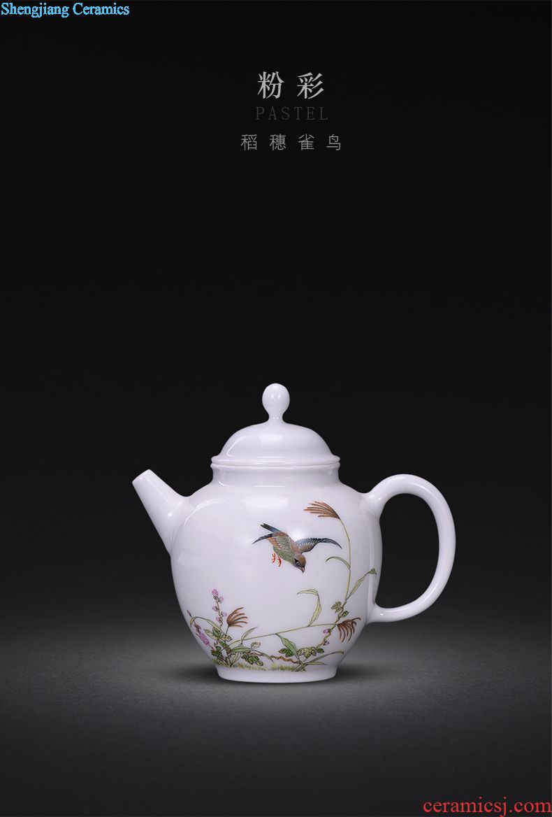 JingJun Jingdezhen longfeng hand-painted porcelain ceramic pot of bearing dry plate of a pot of ground mat tea table with porcelain tea