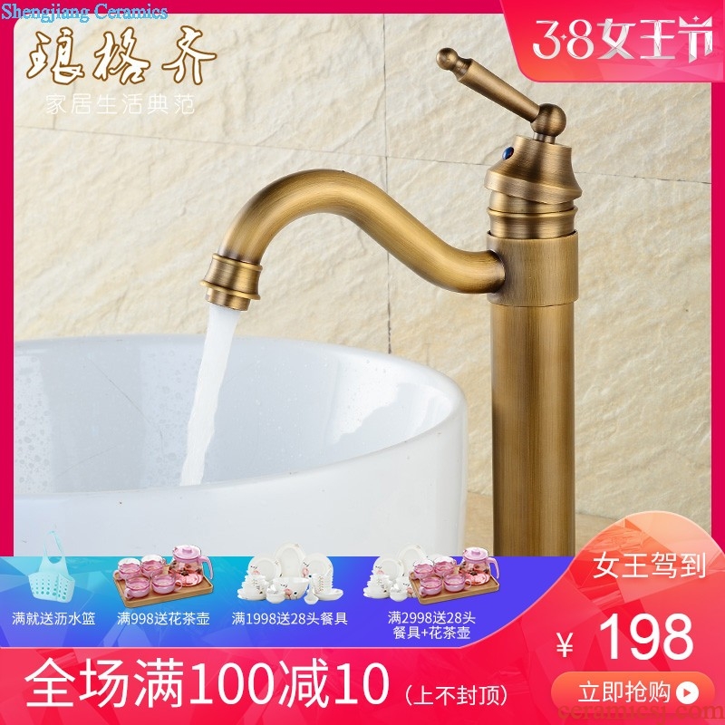 The stage basin ellipse on the sink basin ceramic art basin of household toilet wash basin of the basin that wash a face