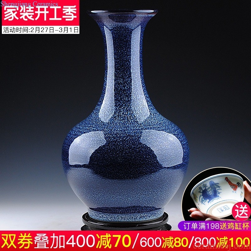 Jingdezhen ceramics vase furnishing articles sitting room modern Chinese style household wine cabinet TV ark adornment porcelain arranging flowers