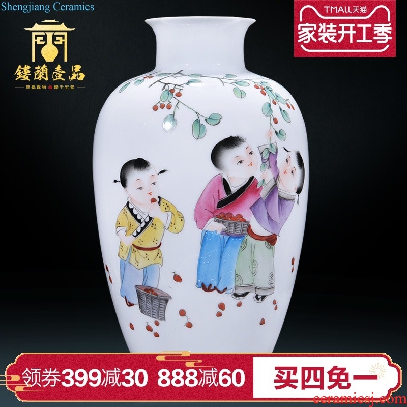 Jingdezhen ceramic furnishing articles hand-painted vases, flower arranging new Chinese TV ark of contemporary sitting room adornment handicraft furnishing articles