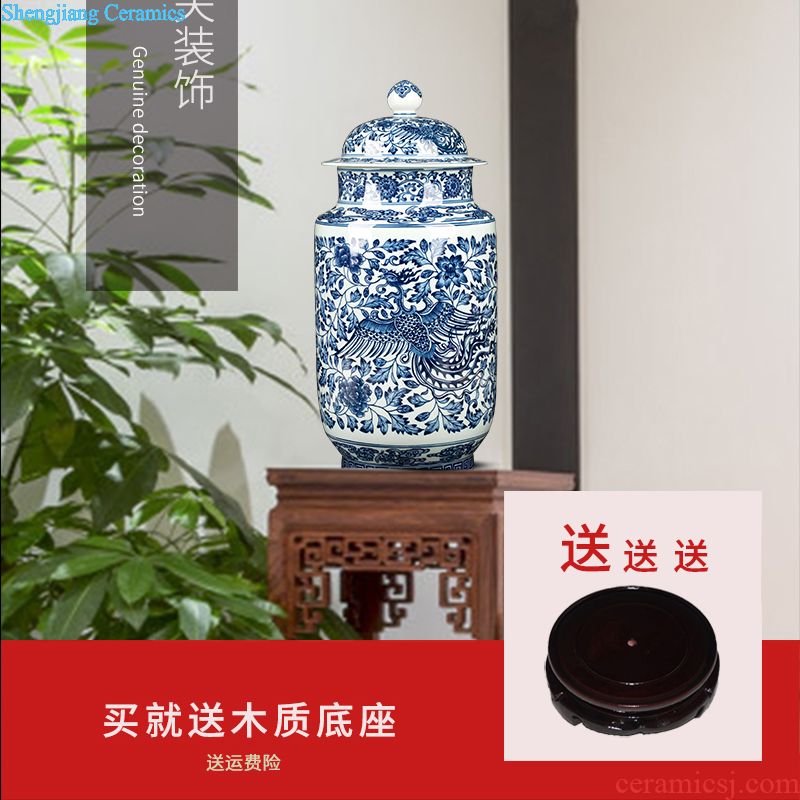 Jingdezhen ceramic canned pea green glaze butterfly general act the role ofing is tasted furnishing articles new Chinese style household porcelain decoration in the sitting room