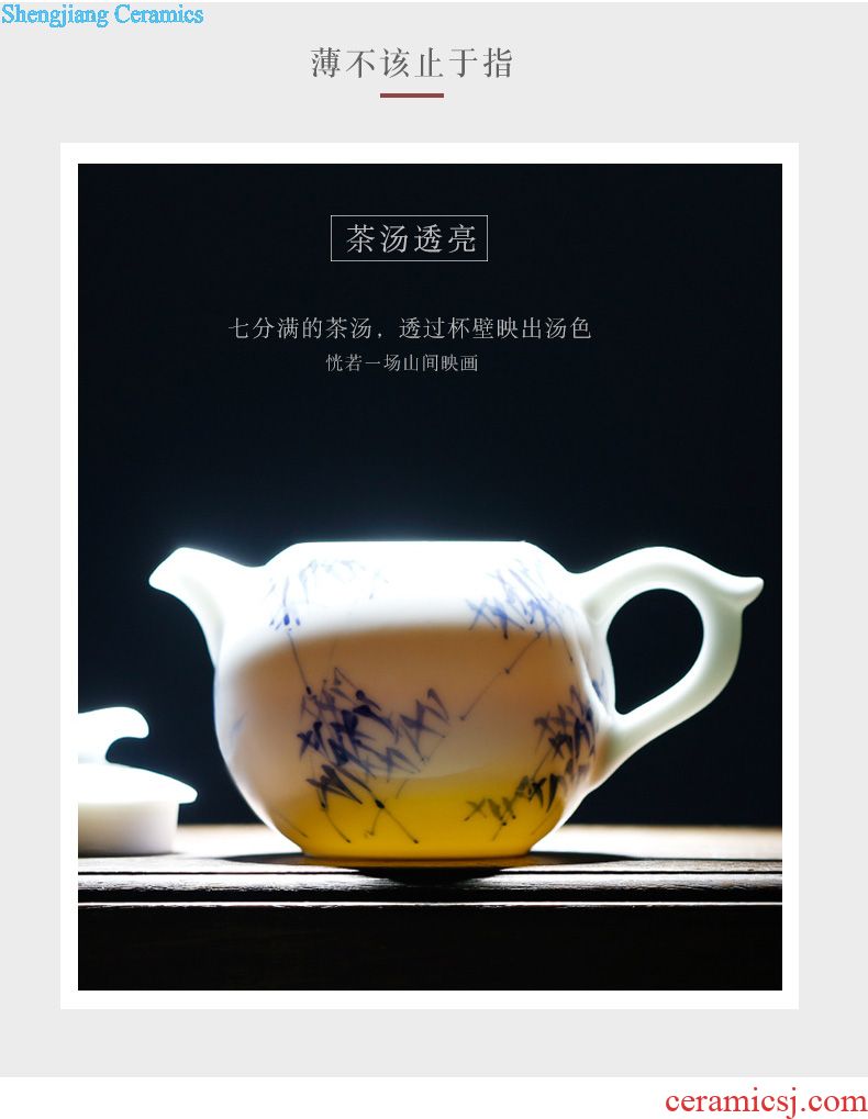 The three frequently colored enamel colour kung fu master cup single cup jingdezhen ceramic sample tea cup manual TZS288 cups