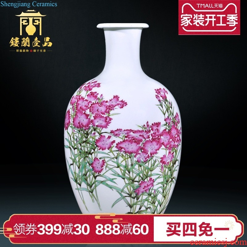 Jingdezhen ceramics archaize qianlong blue celestial large vases, Chinese style living room TV ark home decoration furnishing articles