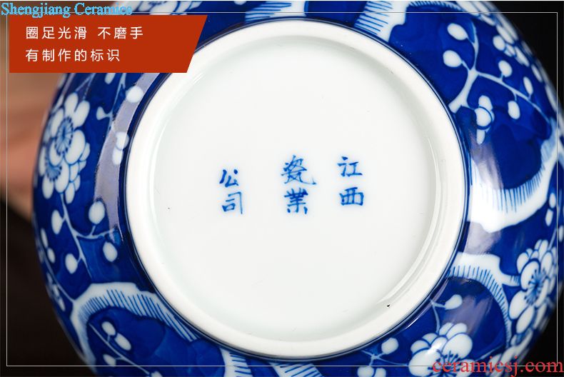 Jingdezhen ceramic dou colour every year more than maintain day word tea pot storage cans accessories teahouse furnishing articles