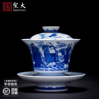 St the ceramic kung fu tea master cup hand-painted new color butterfly dance sample tea cup pure manual jingdezhen tea cup