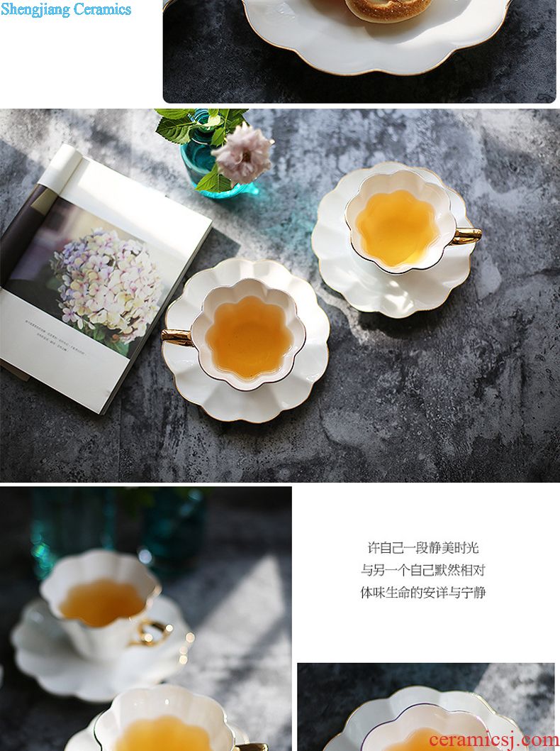 Northern wind ins Danish design marble ceramic cup pad insulation pad gilded edge mat shooting props