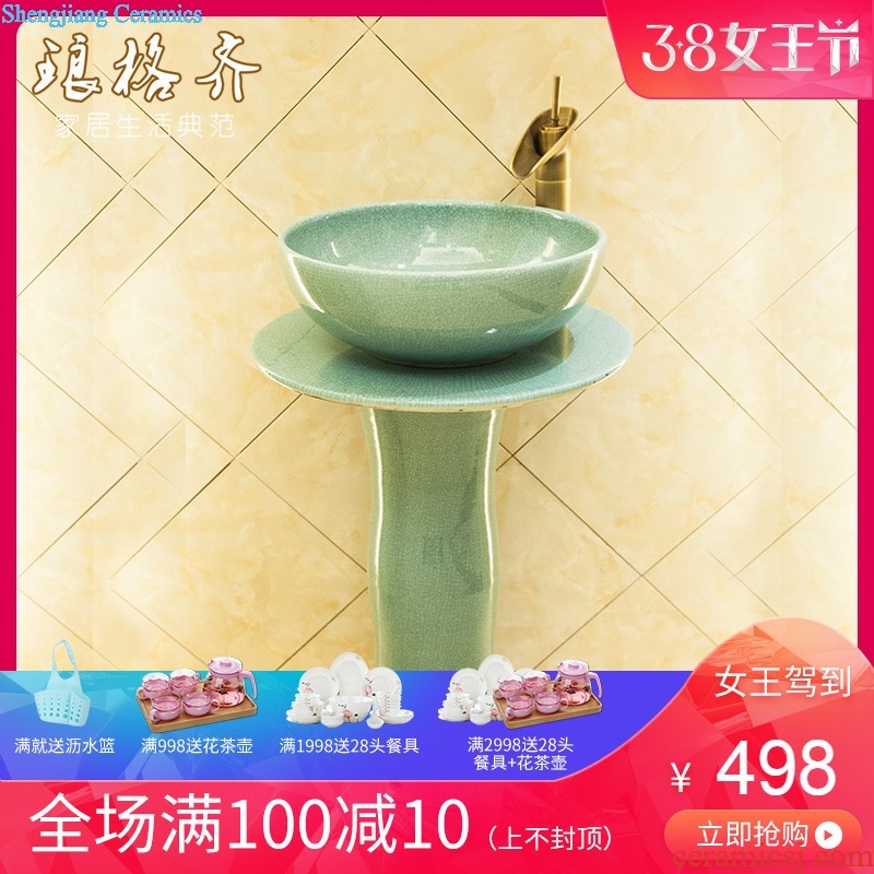 Post, neat hand-drawn pillar basin ceramic art basin sink basin that wash a face Antique carved