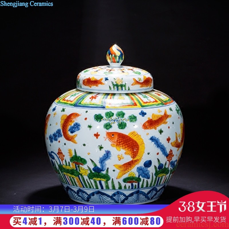 Jingdezhen ceramics vase Chinese famous flower arranging master hand draw powder enamel household the sitting room porch place