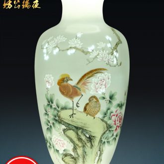 Archaize of jingdezhen ceramics powder enamel paint painting of flowers and ear vase furnishing articles flower arrangement sitting room adornment handicraft