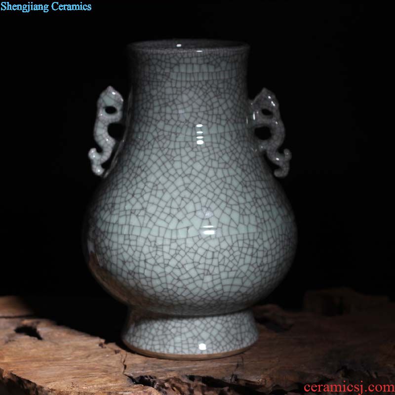 Jingdezhen about 45 to 50 high general tank yard of general archaize color dark green, yellow fine general pot