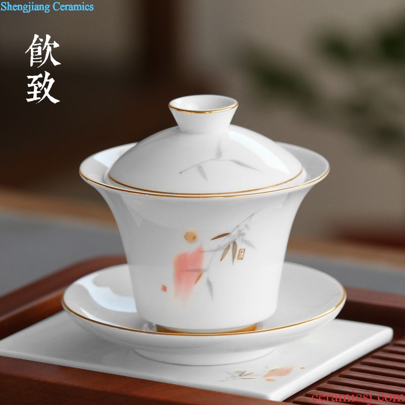 Drink to the secret glazed pot of bearing dry plate water tea tray with Japanese ceramic small tea table contracted tea tray