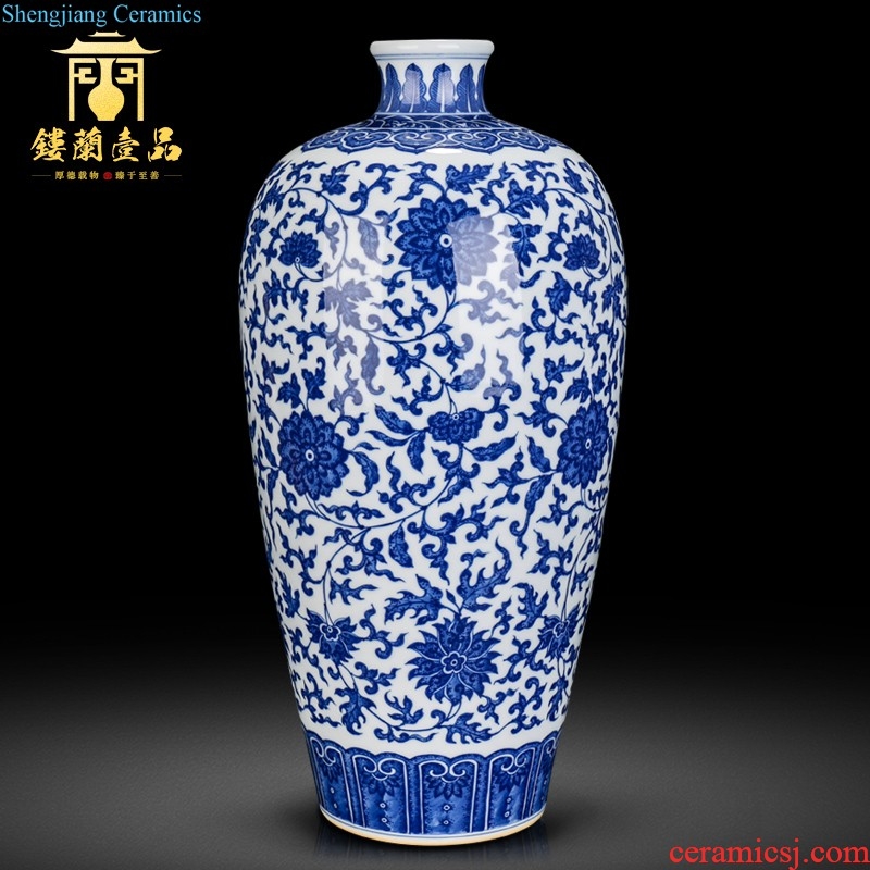 Jingdezhen imperial kiln chinaware imitation qing qianlong pastel nine lines peach tree sitting room adornment to collect Chinese furnishing articles