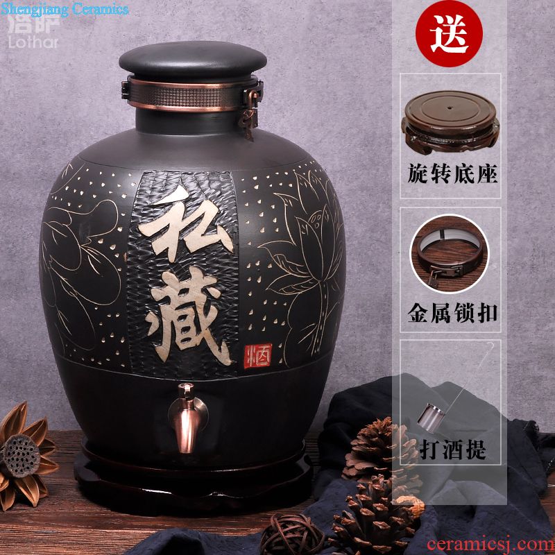 Jingdezhen ceramic jar it 10 jins of 50 pounds with leading bubble jars wine bottle wine pot liquor jars