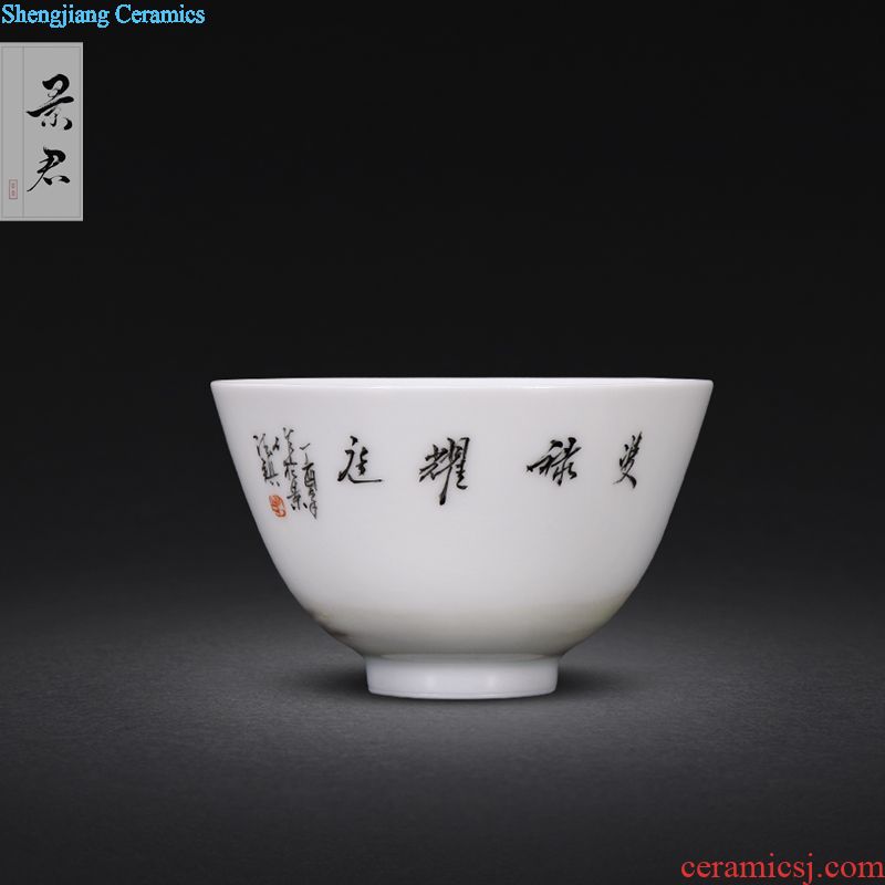  jingdezhen ceramic cups kung fu masters cup hand-painted sample tea cup noggin all hand of blue and white porcelain tea set