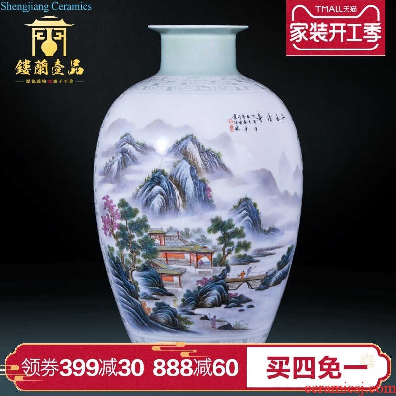 Jingdezhen ceramics of large vases, new Chinese style villa decoration to the hotel opening party furnishing articles customized gifts