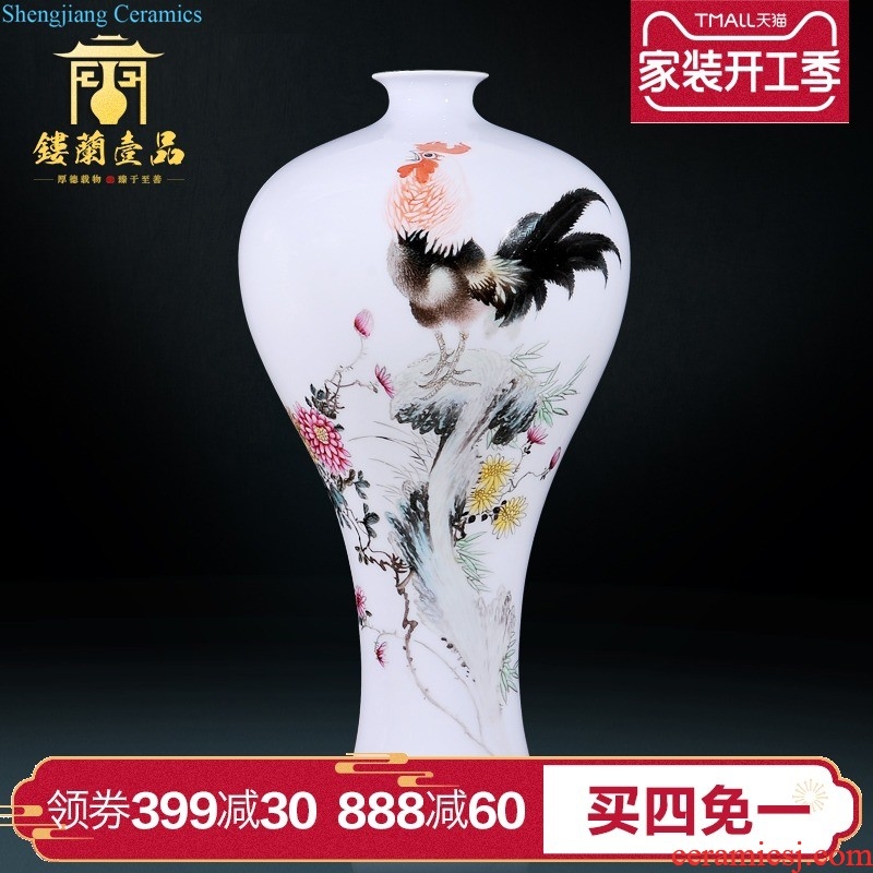 Jingdezhen chinaware decorative sat dish hang dish green lotus qing shadow home home sitting room adornment is placed