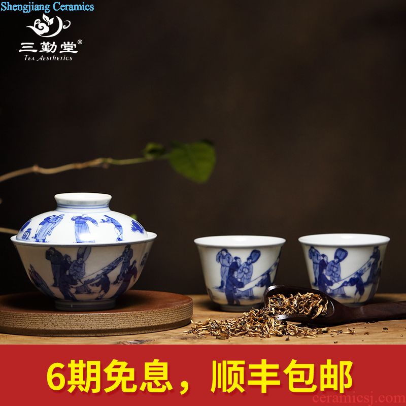 The three frequently dry powder enamel disc Contracted pot bearing jingdezhen ceramic restoring ancient ways is S72023 Fang Gan bubble