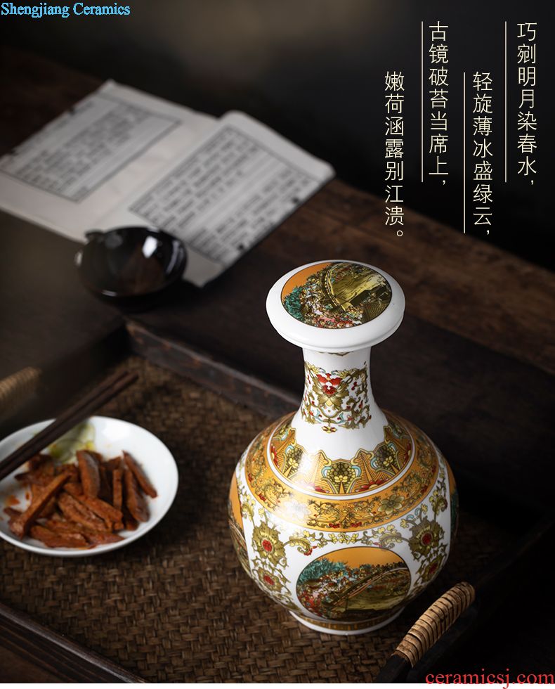 Jingdezhen ceramic bottle archaize earthenware jar of wine 1 catty 2 jins 3 jins 10 jins 5 jins of antique wine jars