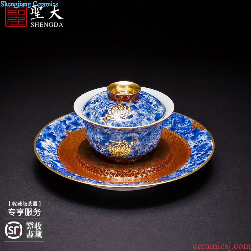 Jingdezhen ceramics hand-painted new color sample tea cup all pure hand kung fu tea tea set single cup personal cup with a gift