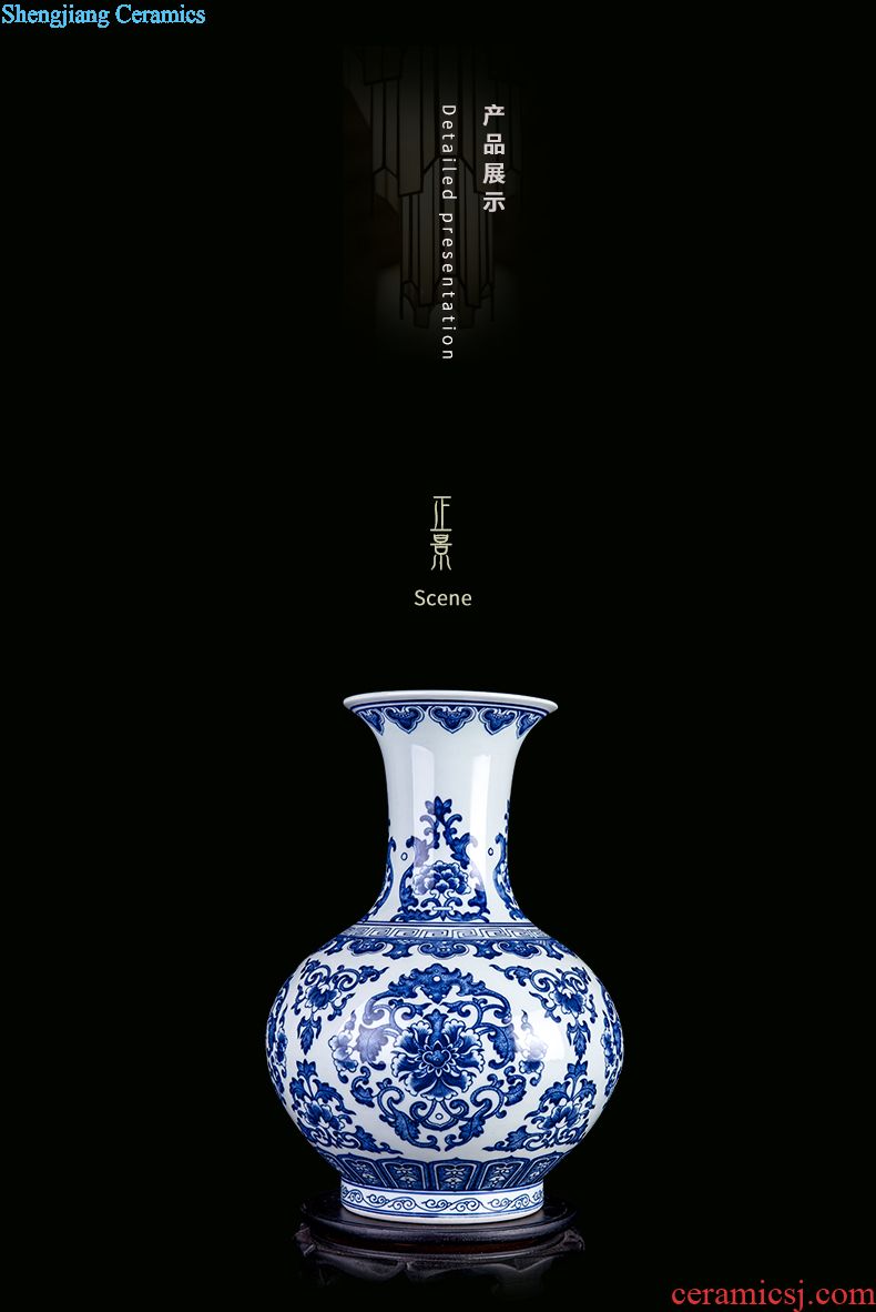 Jingdezhen ceramic large crack open a piece of writing brush washer kung fu suit antique tea wash tank crafts