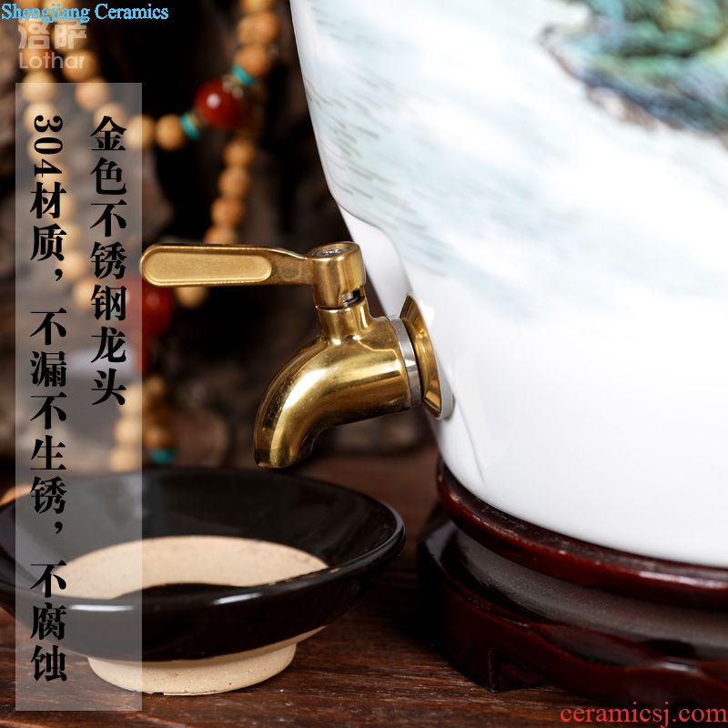 Jingdezhen ceramic antique wine jar sealing it home 10 jins of 50 pounds to wine bubble medicine wine liquor jugs