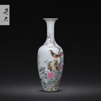 Jingdezhen hand-painted pastel barrels bottle master porcelain vase furnishing articles sitting room adornment flower arranging ceramic flower vases