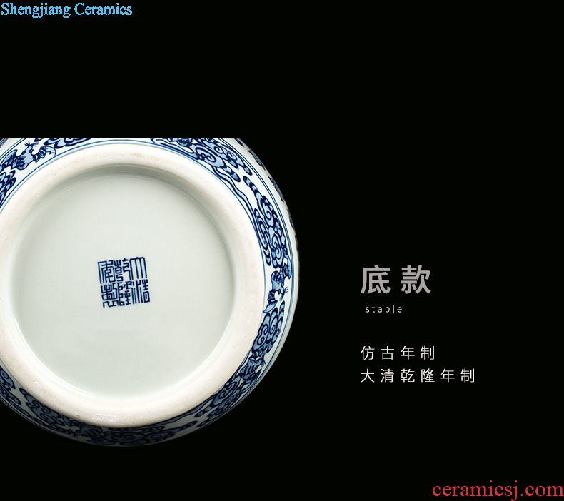 Jingdezhen ceramic canned pea green glaze butterfly general act the role ofing is tasted furnishing articles new Chinese style household porcelain decoration in the sitting room