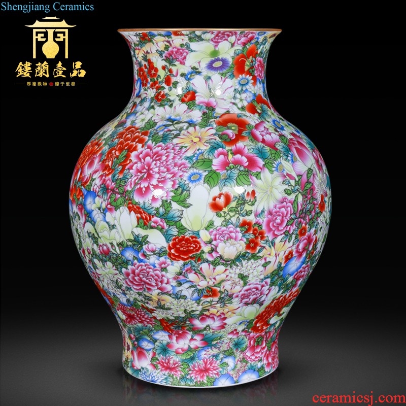 Jingdezhen blue and white youligong longfeng ceramics imitation qing qianlong vase sitting room of new Chinese style household adornment furnishing articles