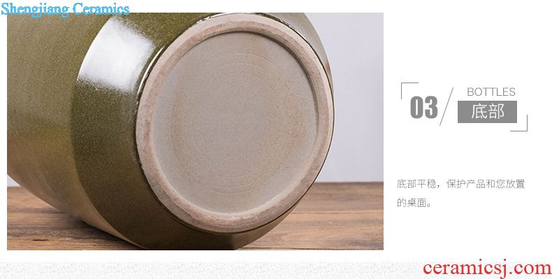 Household adornment archaize ceramic seal wine jar it 30 jin liquor 10 jins 20 jins with copper tap bubble wine