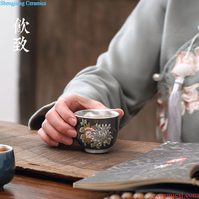 Drink to a six pack hand-sketching jingdezhen blue and white porcelain teacup Dutch rhyme product cup archaize ceramic bowl sample tea cup