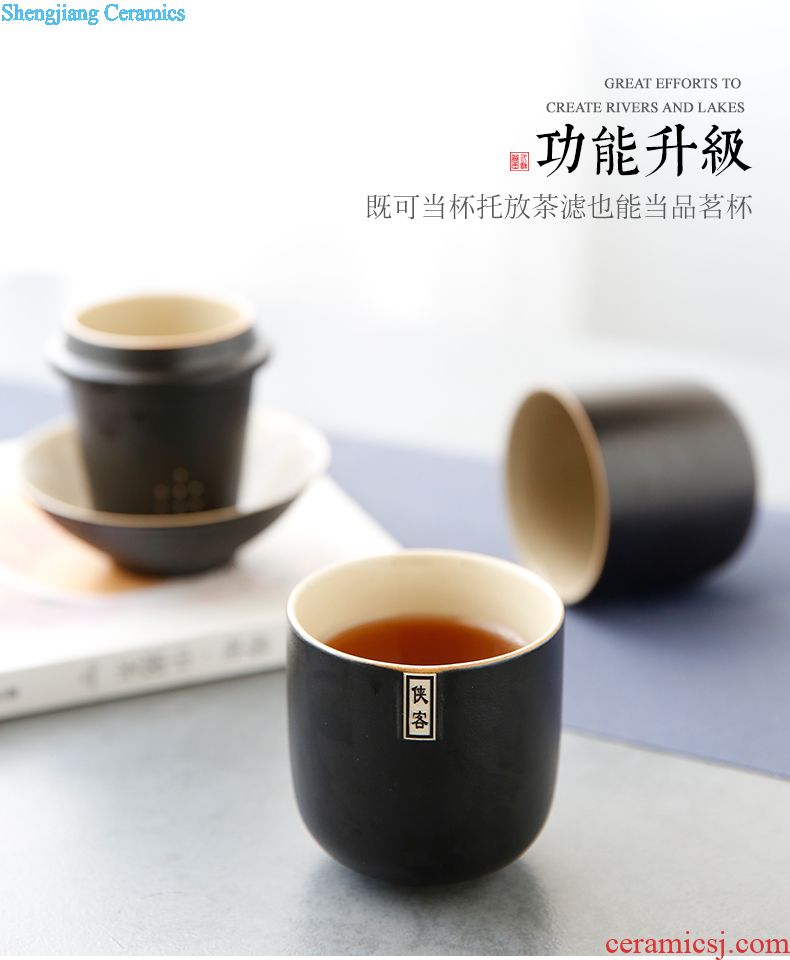 Three frequently hall jingdezhen ceramic cups master cup single cup kung fu tea set white porcelain tea cup sample tea cup S42102