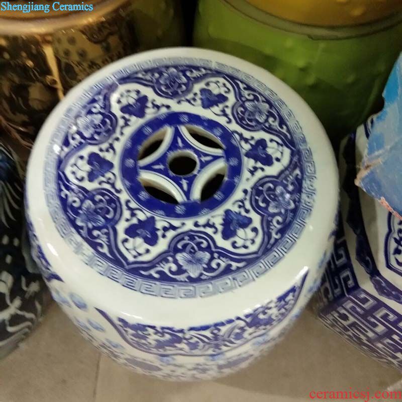 Imitation of yuan blue and white guiguzi down big pot kiln porcelain pot new archaize guiguzi blue and white porcelain ceramic furnishing articles