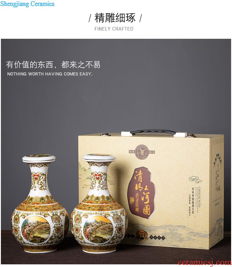 Jingdezhen ceramic bottle archaize earthenware jar of wine 1 catty 2 jins 3 jins 10 jins 5 jins of antique wine jars