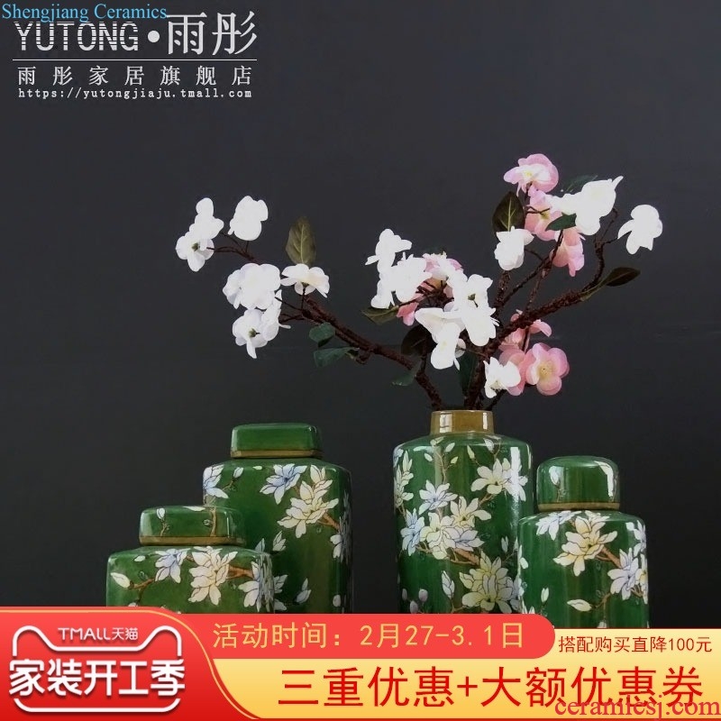 Jingdezhen blue and white porcelain ceramic pot receives the teahouse furnishing articles furnishing articles puer tea cake tea tea tea urn pu-erh tea