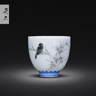 Jingdezhen manual powder enamel teapot JingJun corn poppy mitral pot teapot household kung fu tea set