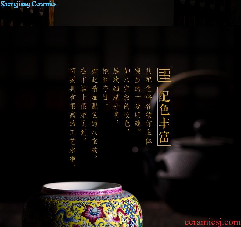 Ceramic tea pot hand-painted alum st red paint powder enamel tank receives the manual of jingdezhen tea service