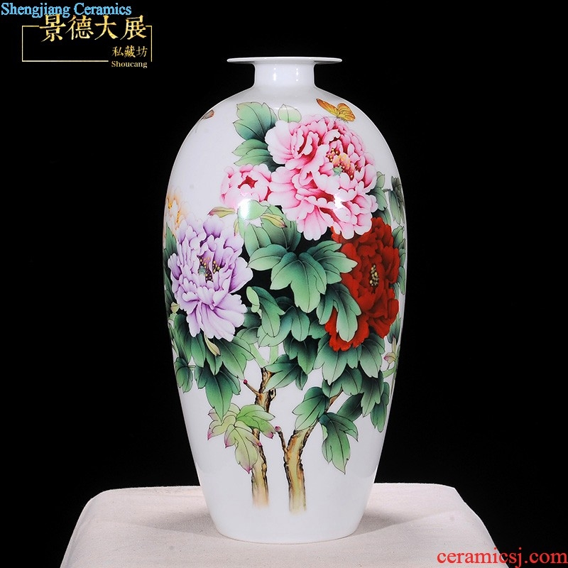 Ceramic ears and furnishing articles furnishing articles vase Imitate antique porcelain kiln sitting room of Chinese style household ornaments