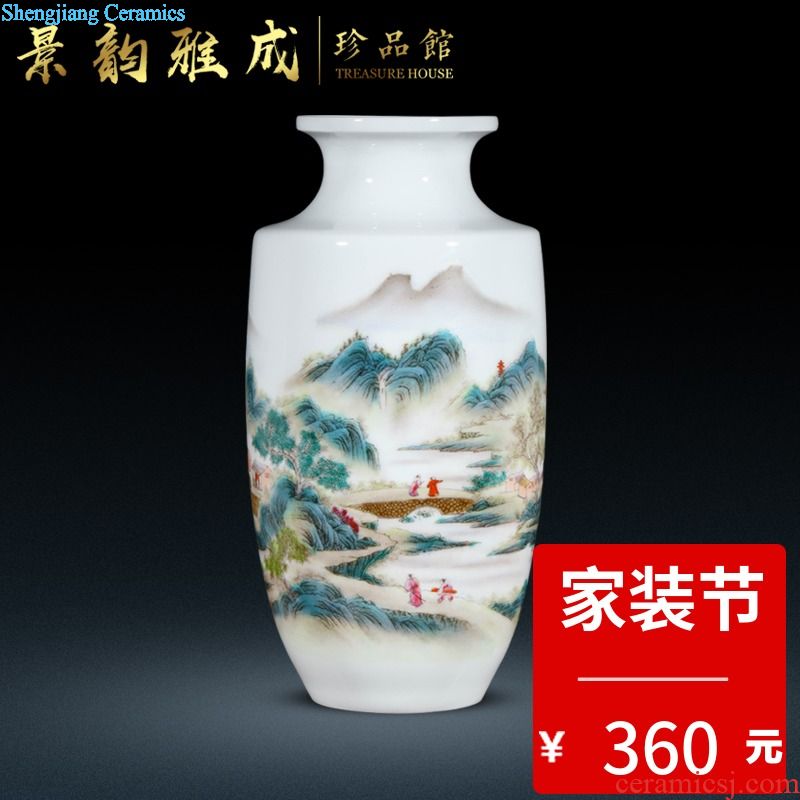 Jingdezhen ceramics vase hand-painted creative contemporary and contracted home sitting room floor furnishing articles handicraft ornament