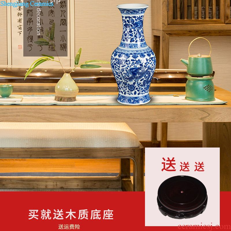Jingdezhen ceramic Chinese style furnishing articles furnishing articles home sitting room is blue and white porcelain vase decorations arts and crafts porcelain
