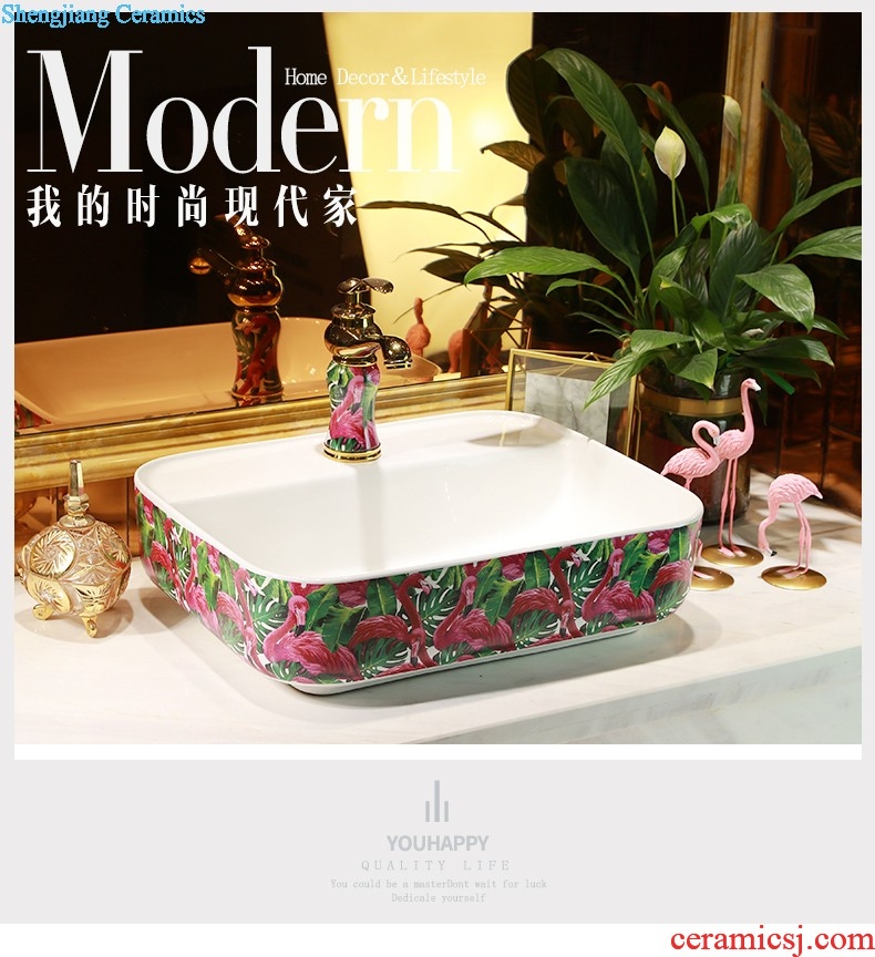 The stage basin circular lavatory Mediterranean ceramic lavabo oval European contracted and pure art basin basin