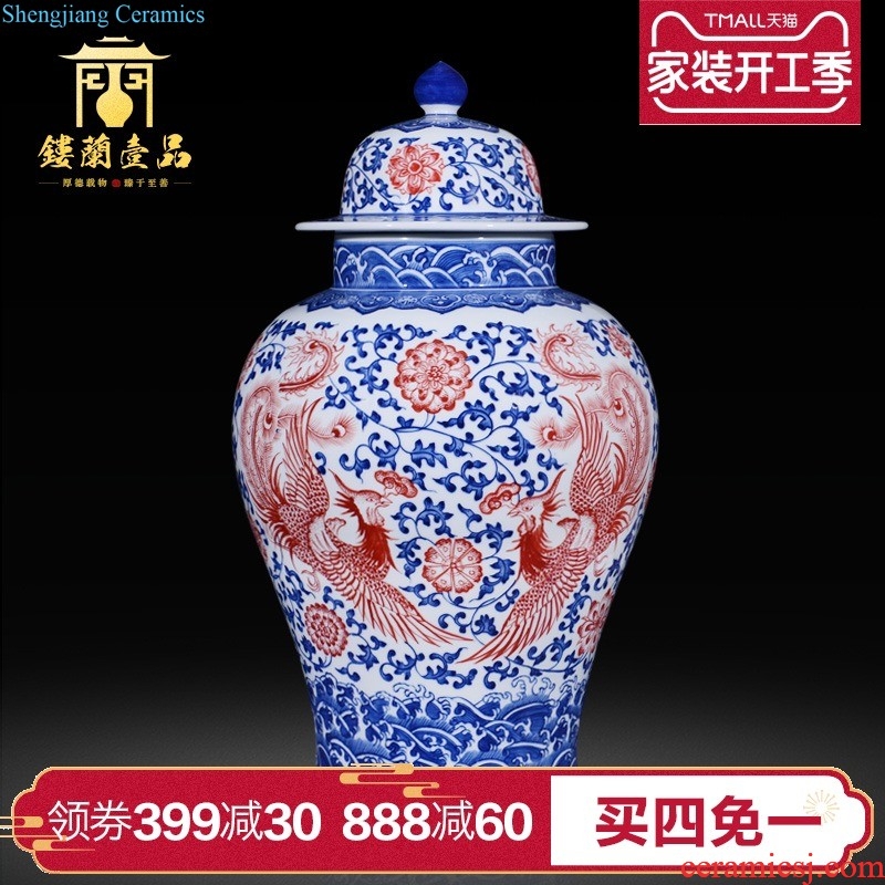 Jingdezhen ceramics imitation qing qianlong youligong sweet vase on the living room and home decoration collection furnishing articles