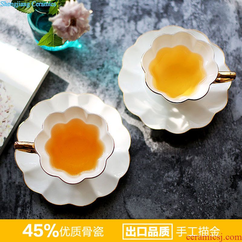 Northern wind ins Danish design marble ceramic cup pad insulation pad gilded edge mat shooting props