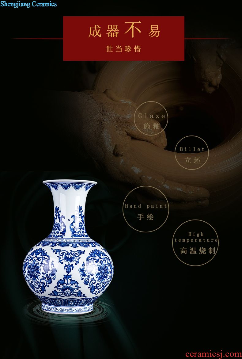 Jingdezhen ceramic large crack open a piece of writing brush washer kung fu suit antique tea wash tank crafts