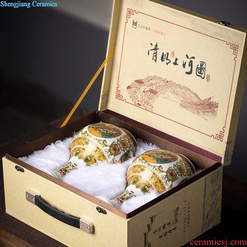 Jingdezhen ceramic bottle archaize earthenware jar of wine 1 catty 2 jins 3 jins 10 jins 5 jins of antique wine jars