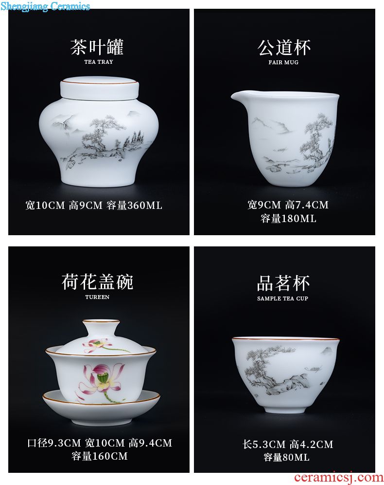 Blower, jingdezhen blue and white porcelain ceramic tea pot pot large household with cover seal pot a kilo
