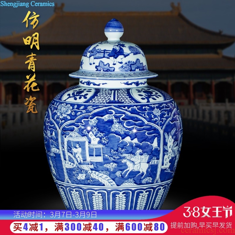 Jingdezhen ceramic hand-painted pastel vases, flower arranging furnishing articles Tong qu process household act the role ofing is tasted Chinese style the sitting room porch