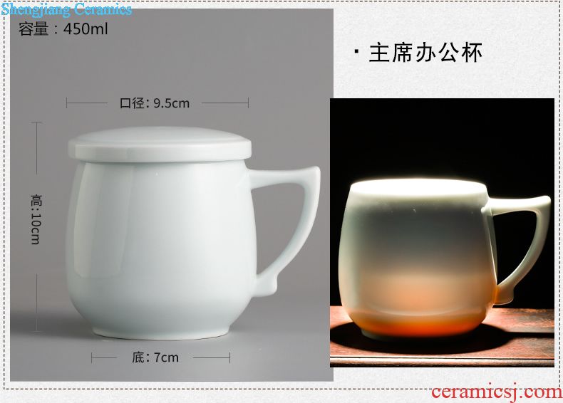 The three regular crack cup a pot of two cup Jingdezhen one person a cup of tea set household travel tea set